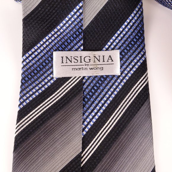Insignia by Martin Wong Mens 100% Silk Necktie - Picture 3 of 4